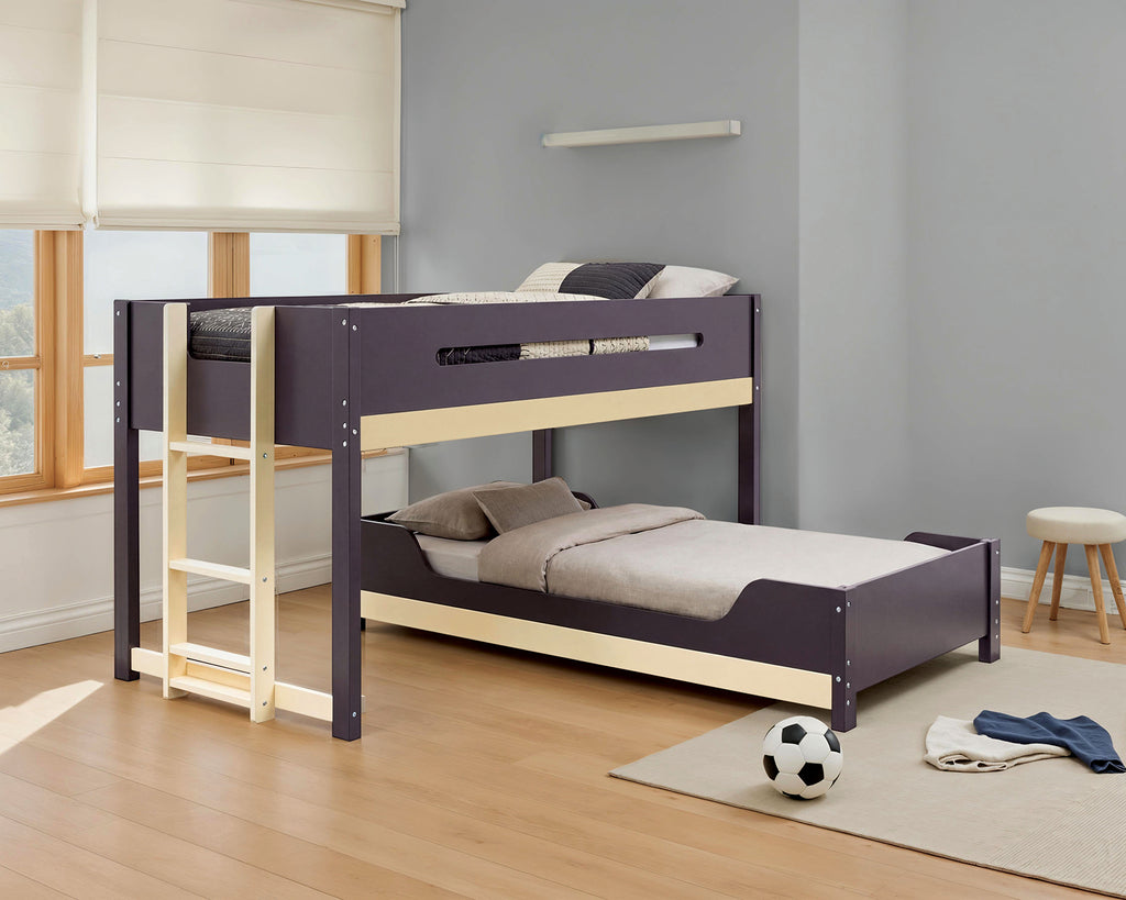 Nestor Bunk Bed - Mauve/Oak