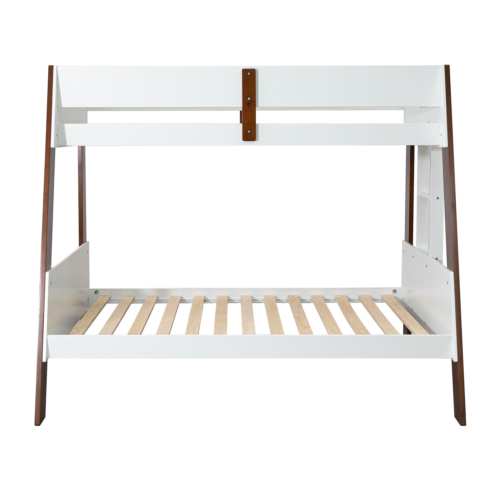 Delbin Bunk Bed - White/Dark Cherry