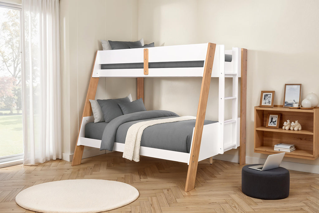 Delbin Bunk Bed - White/Natural