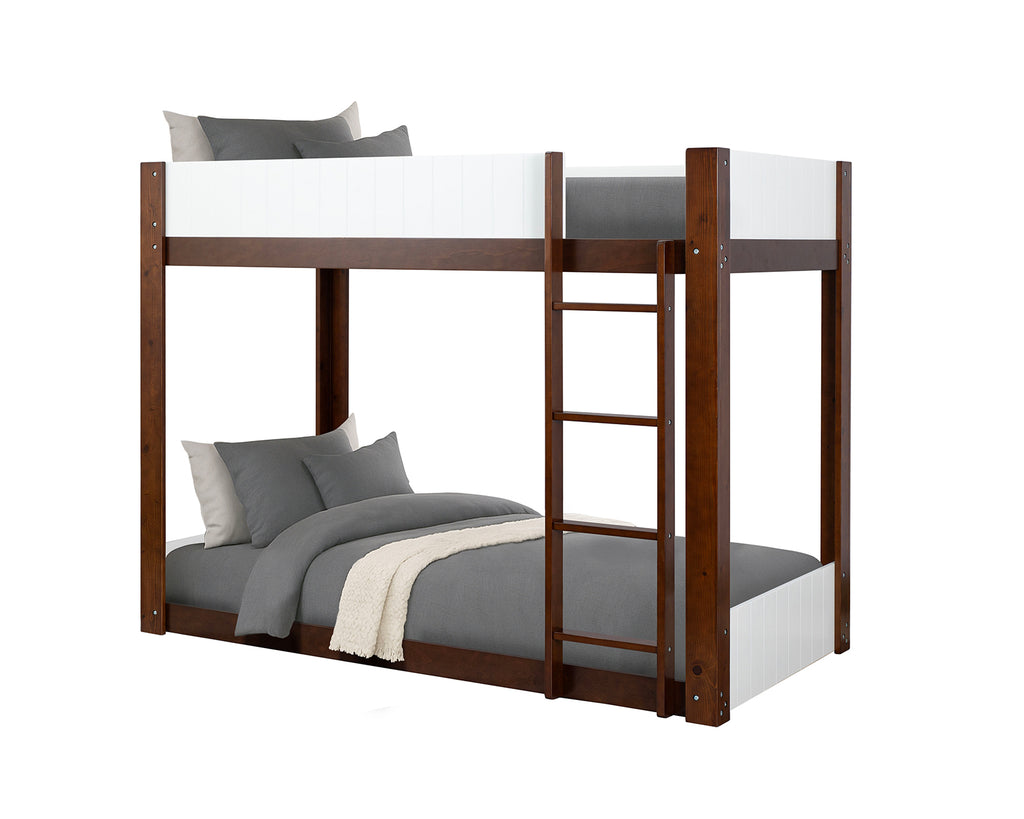 Terri Bunk Bed - White/Dark Cherry