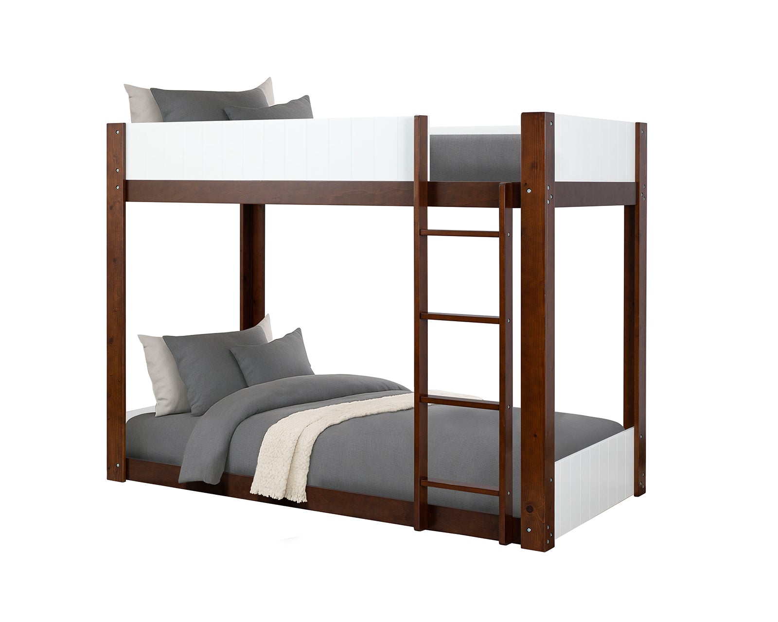 Terri Bunk Bed - White/Dark Cherry