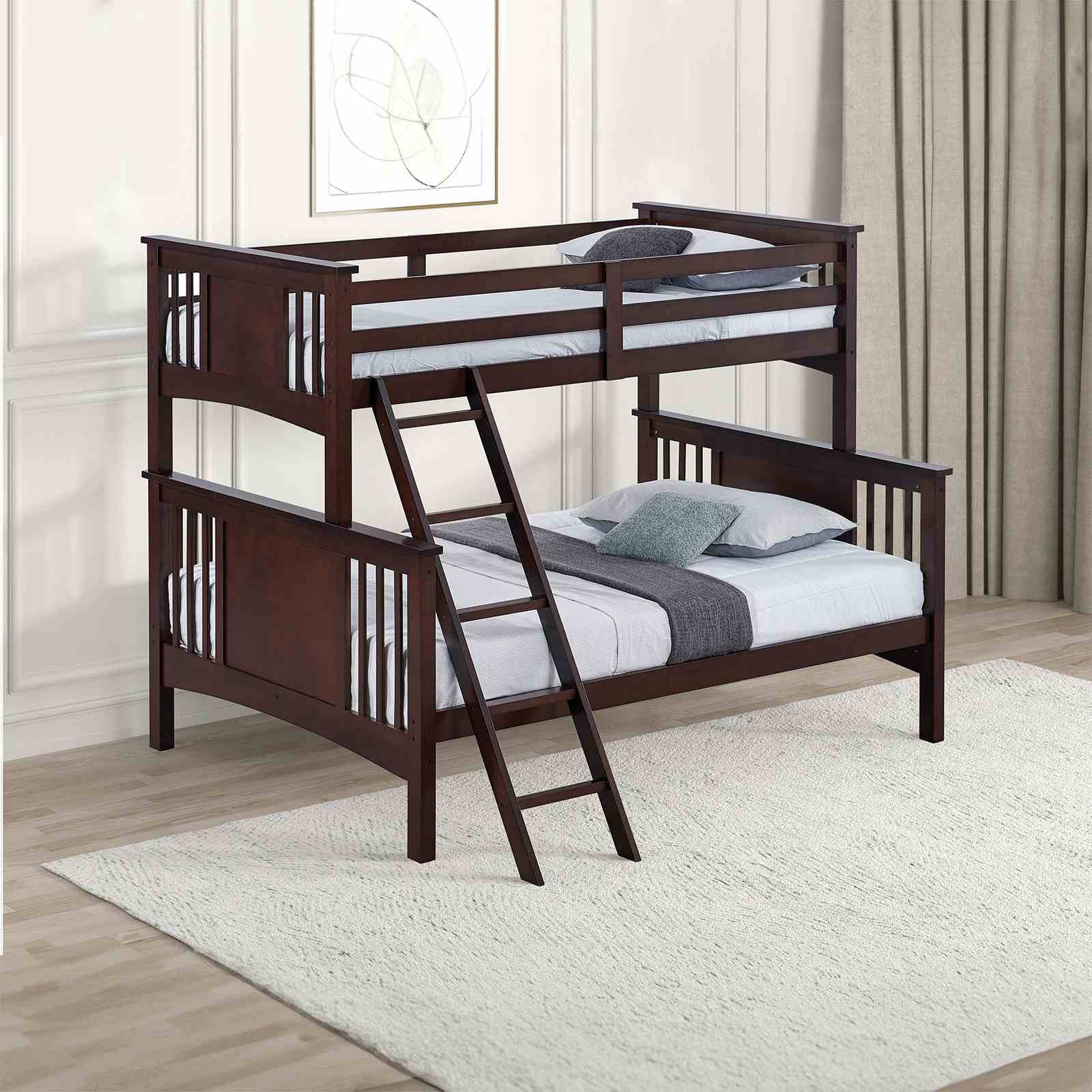 Spring Creek Bunk Bed, Twin/Full, Dark Walnut