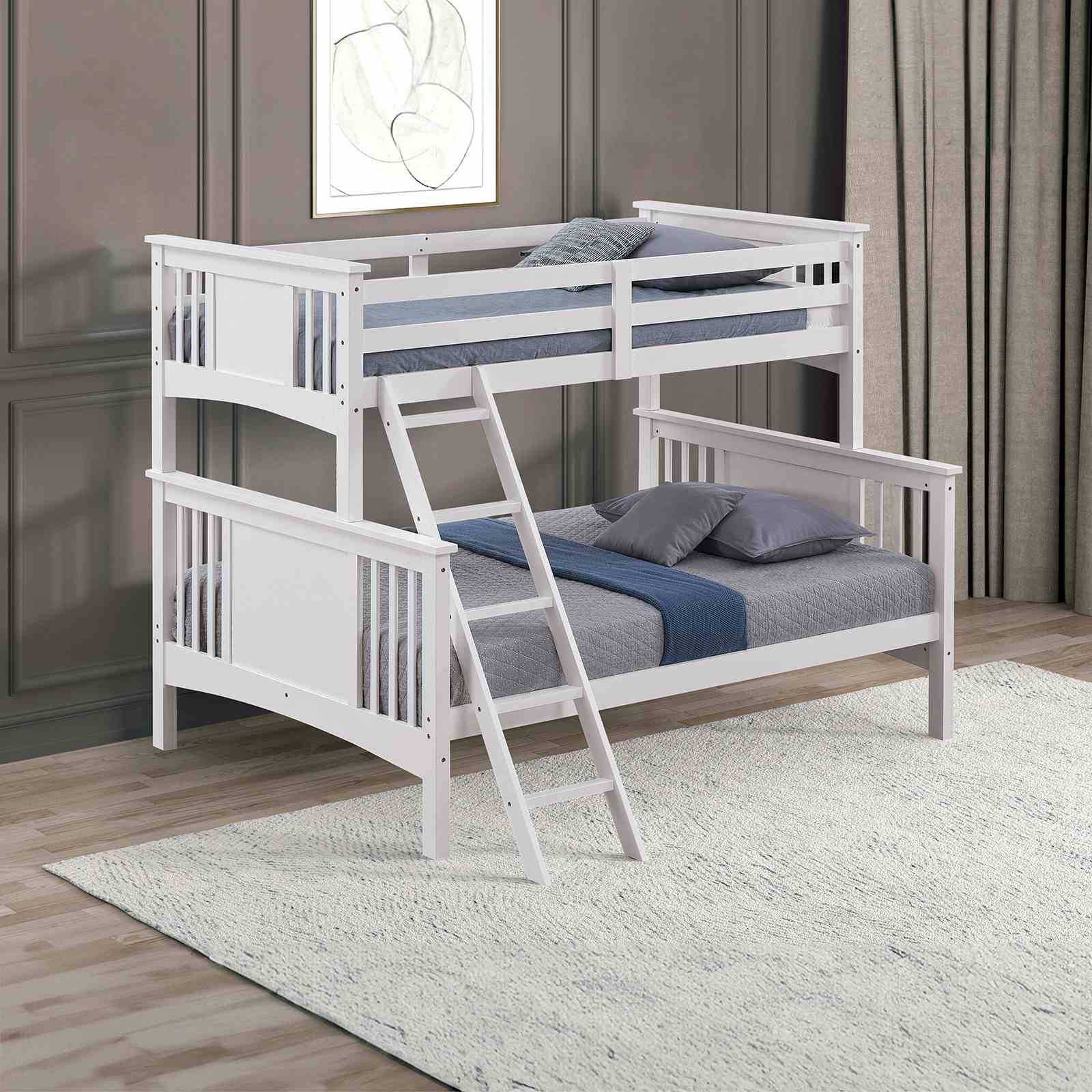 Spring Creek Bunk Bed, Twin/Full, White