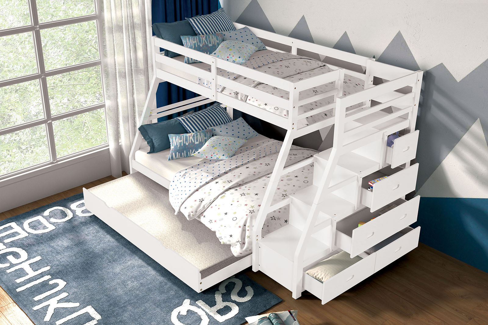 Ellington Twin/Full Bunk Bed, detail