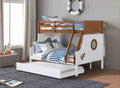 Nautia Twin/Full Bunk Bed, Oak/White