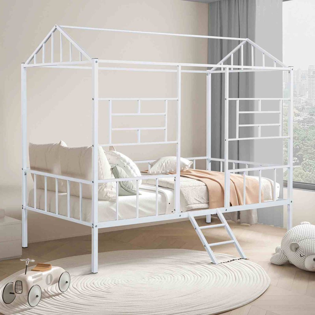 Rhonda - Twin Loft Bed (K/D), White