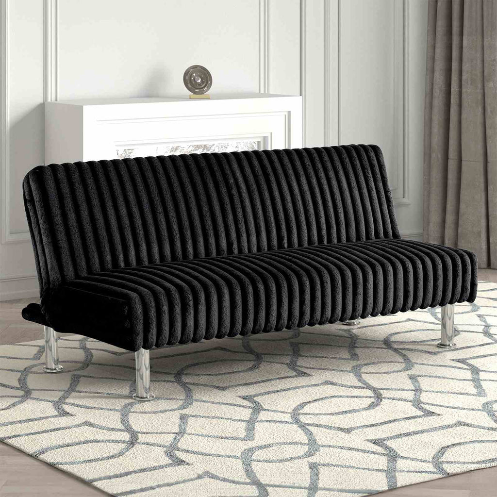 Hinwil Futon Sofa Bed, Black
