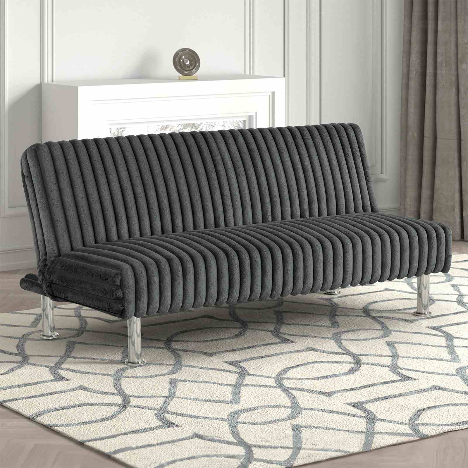 Hinwil Futon Sofa Bed, Charcoal