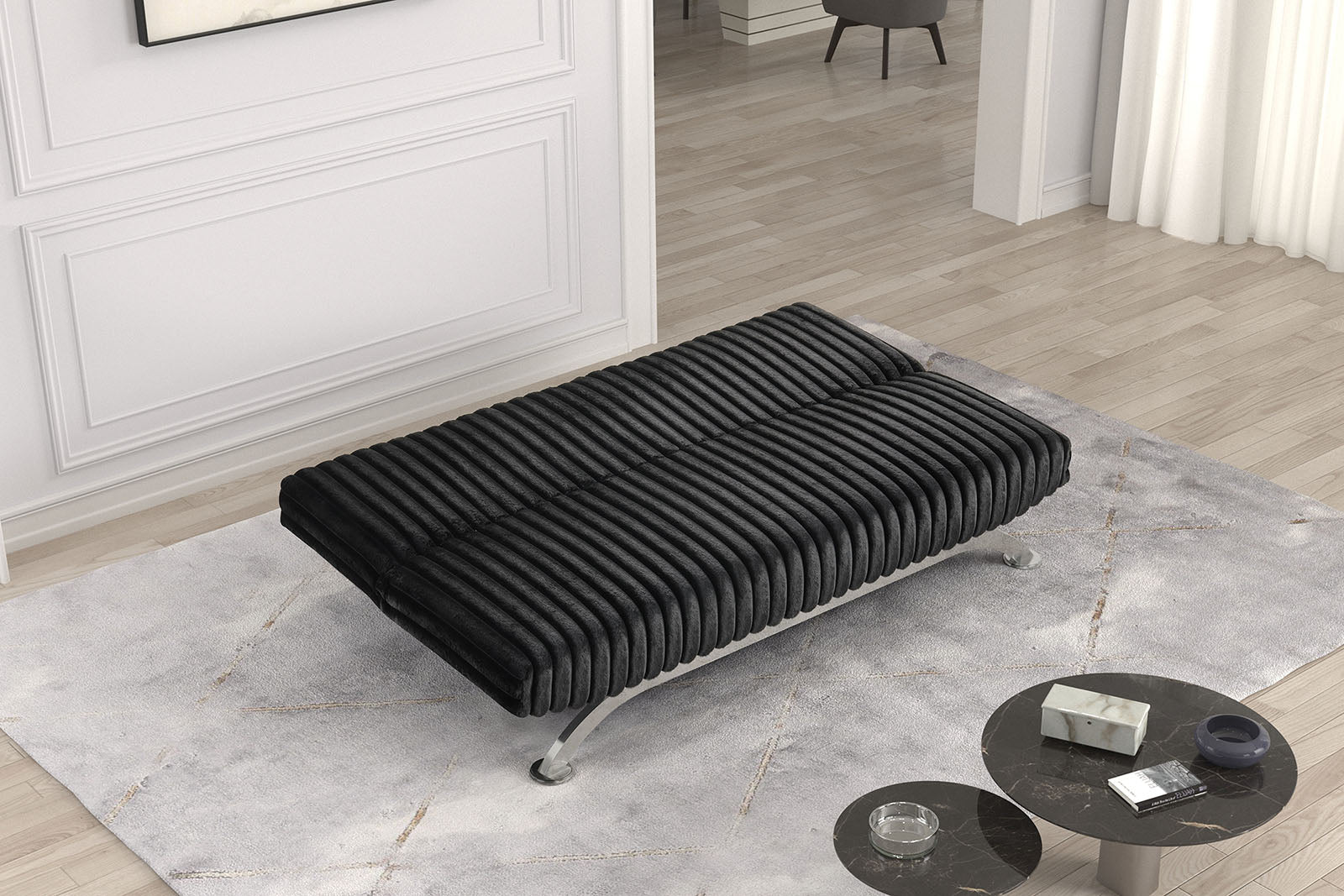Villeneuve Futon Sofa Bed, converted to bed