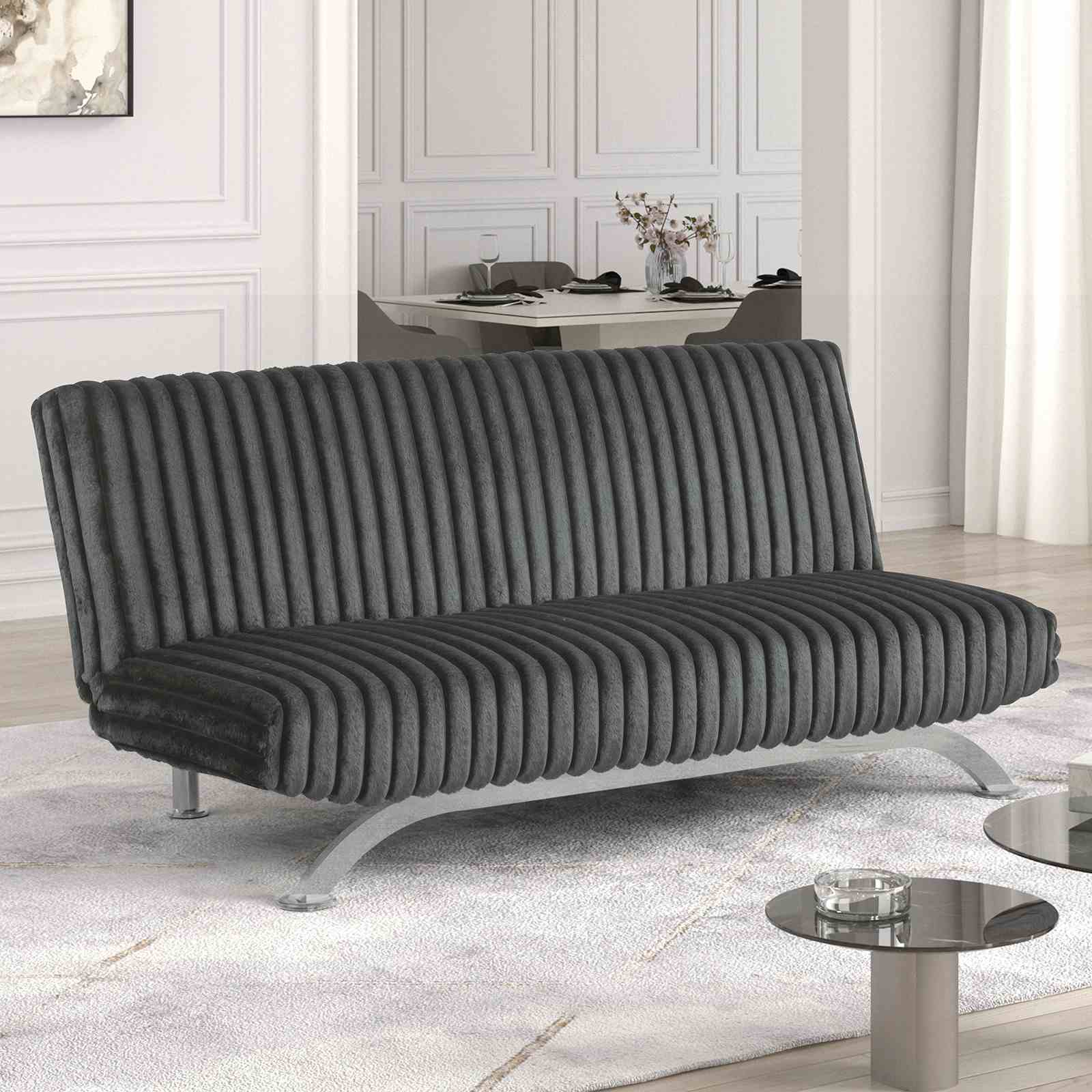 Villeneuve Futon Sofa Bed, Charcoal