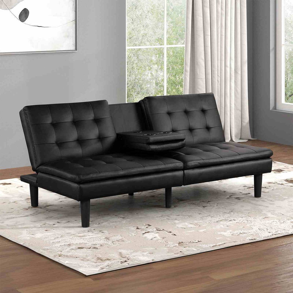 Eidsberg Futon Sofa Bed, Black