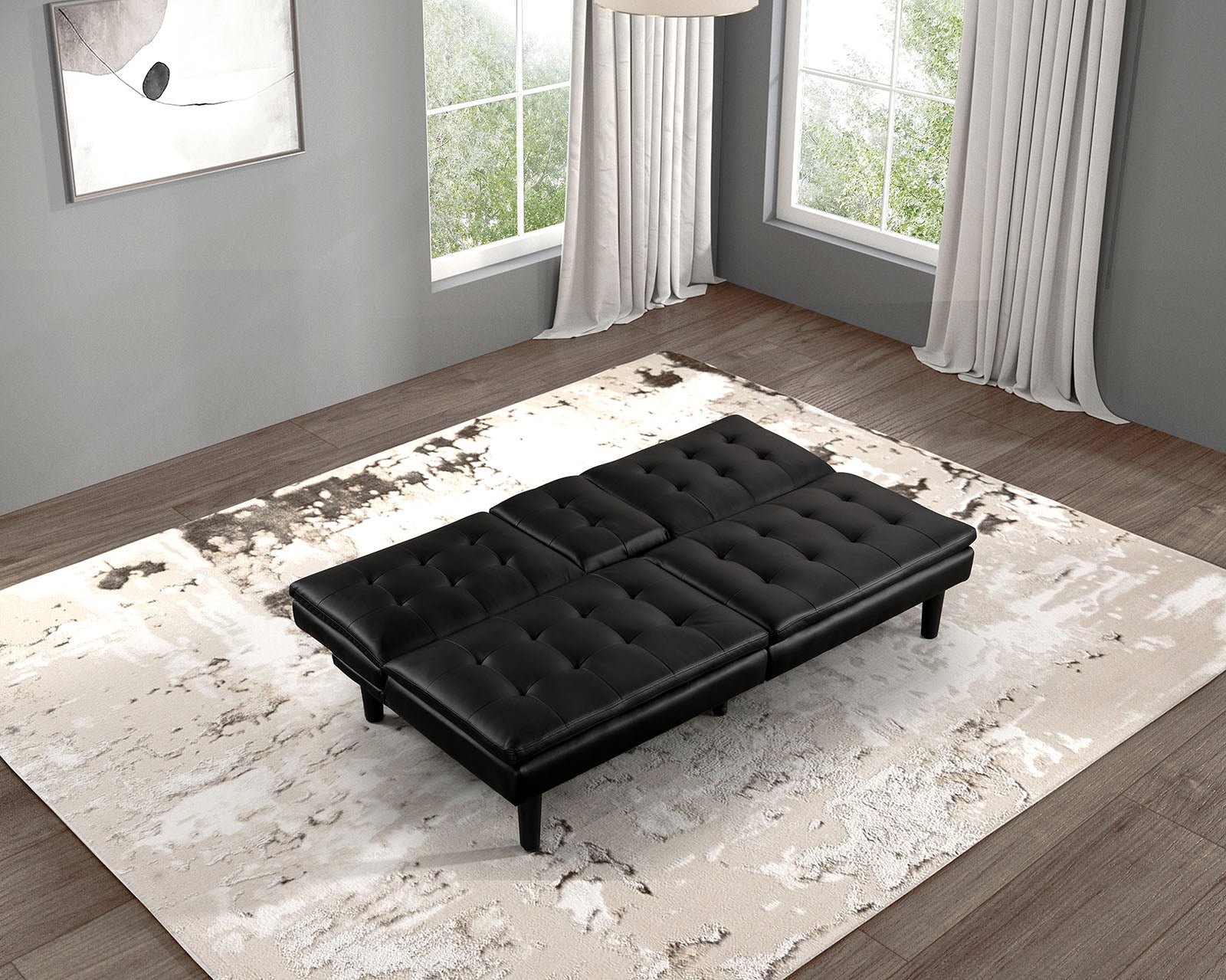 Eidsberg Futon Sofa Bed, converted to bed