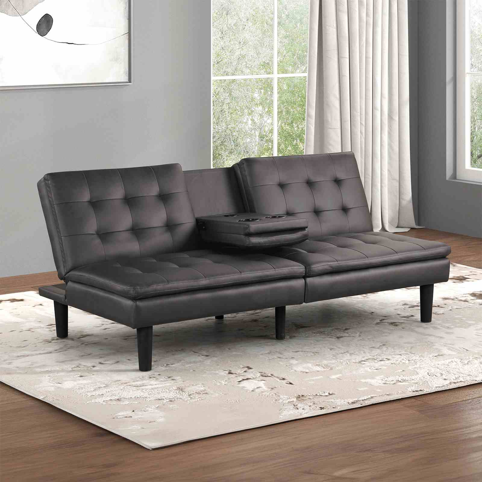 Eidsberg Futon Sofa Bed, Gray