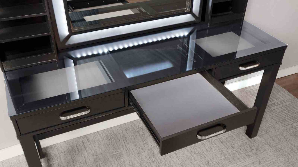 Stephanie - Vanity w/ Stool, Gray