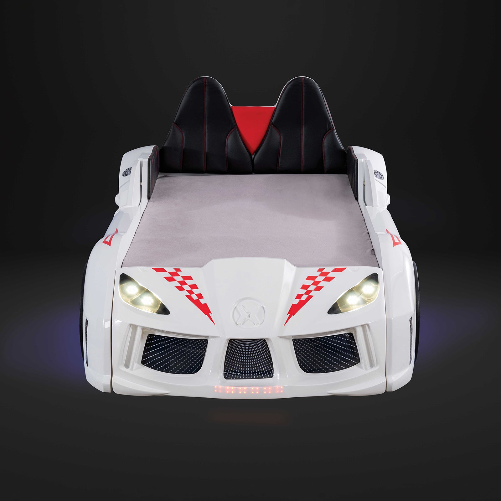 Trackster - Twin Car Bed, White