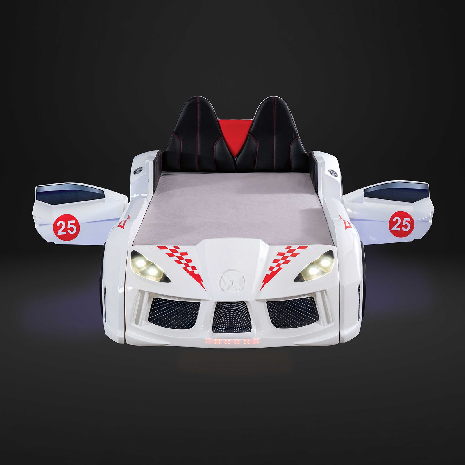 Trackster - Twin Car Bed, White