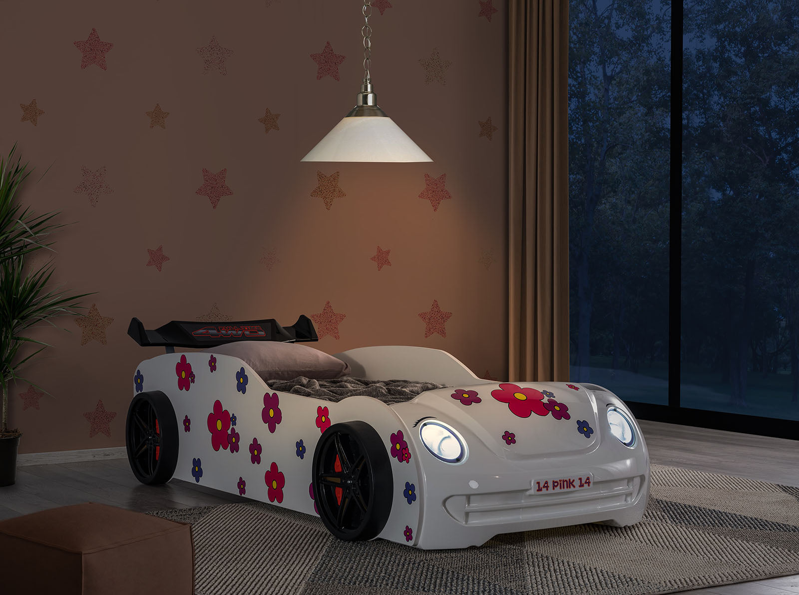 Jourley - Car Bed, White