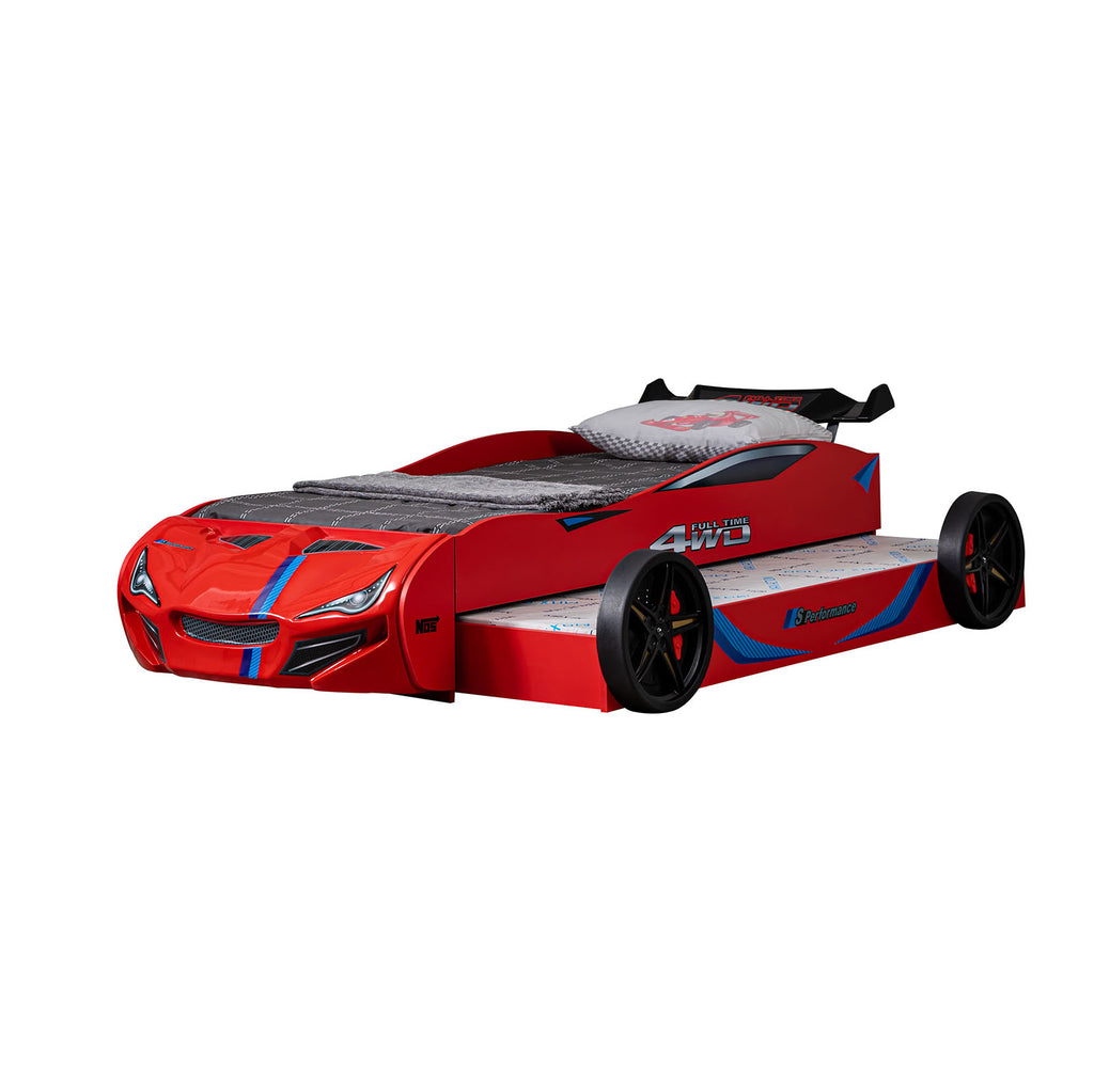 Tracklite - Car Bed w/ Trundle, Red