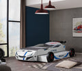 Tracklite - Car Bed w/ Trundle, White