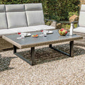 Antigua - Height-Adjustable Table, Gun Metal/Brown/Gray