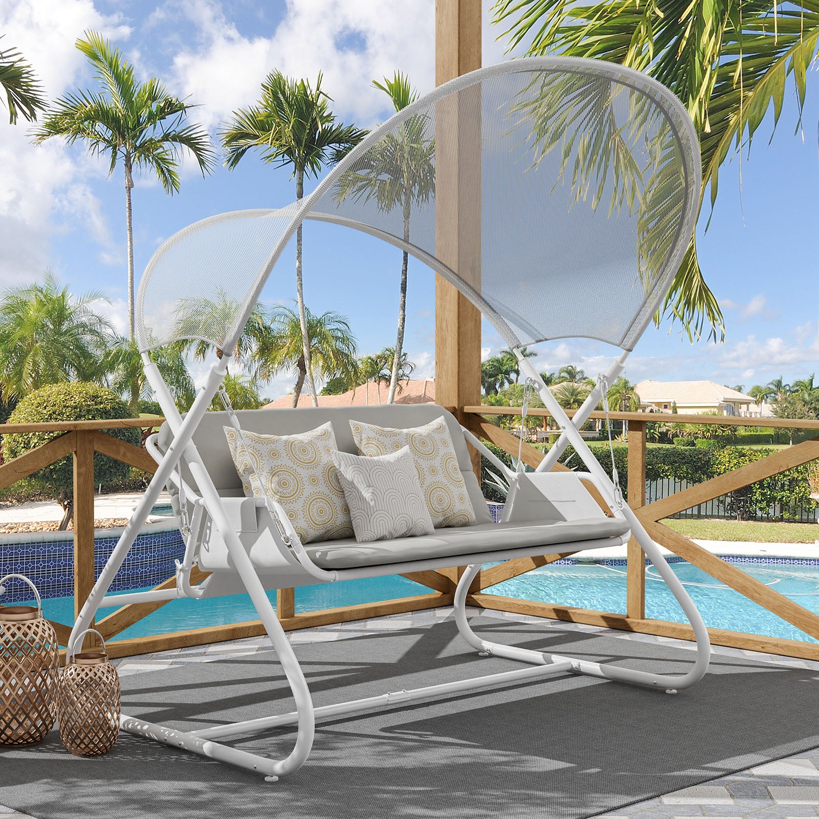 Sandor Swing Chair, White