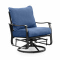 Segovia - Swivel Glider Arm Chair (2/CTN), Navy/Black