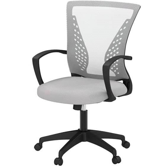 Mid-Back Ergonomic Mesh Office Chair, Gray