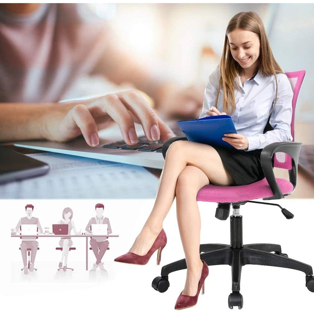 Mesh office chair detail