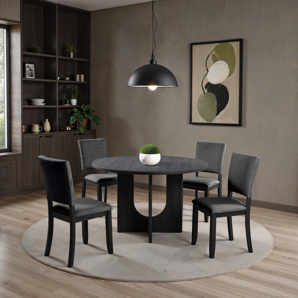 Oberto - Side Chair (4/CTN), Dark Gray
