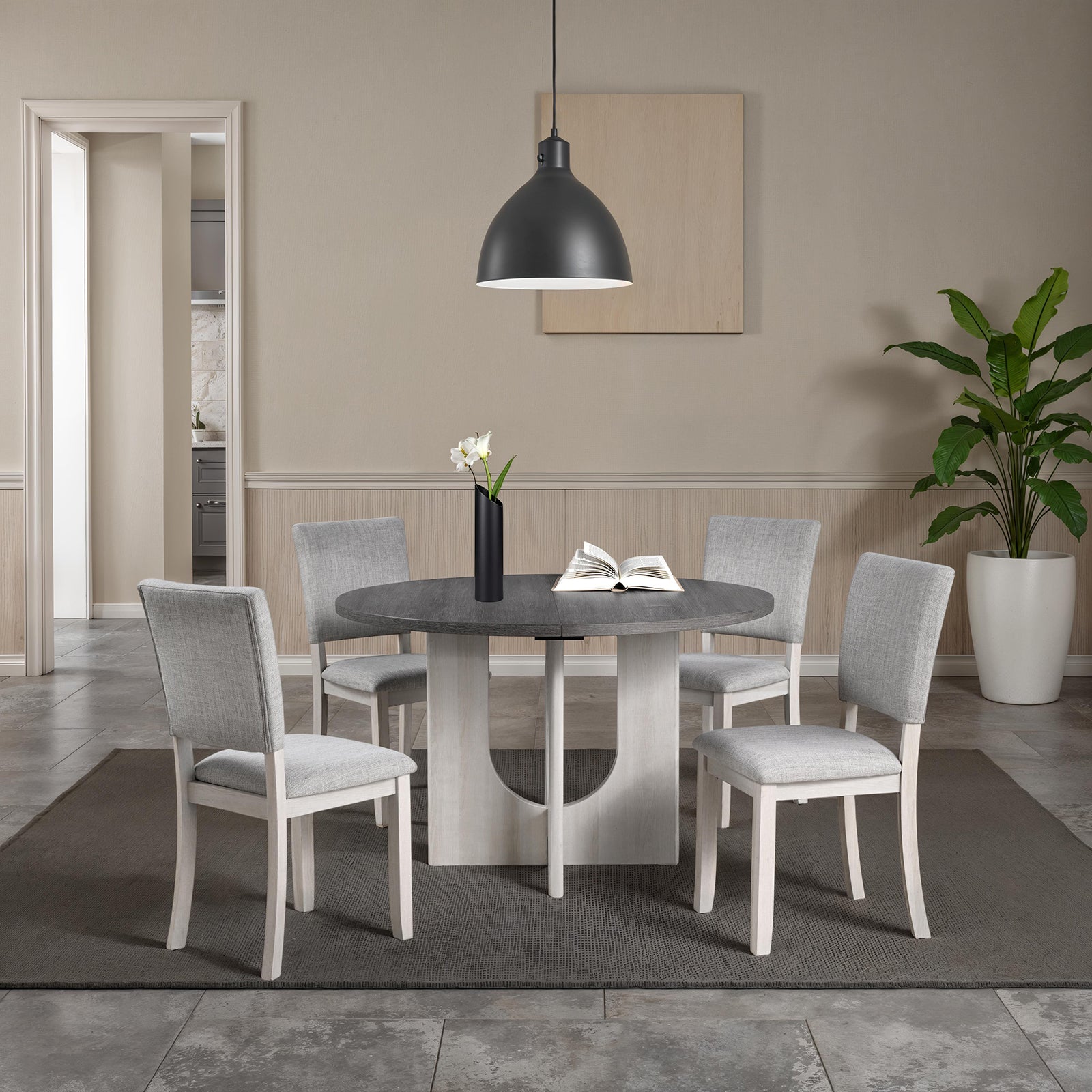 Oberto - Side Chair (4/CTN), Gray