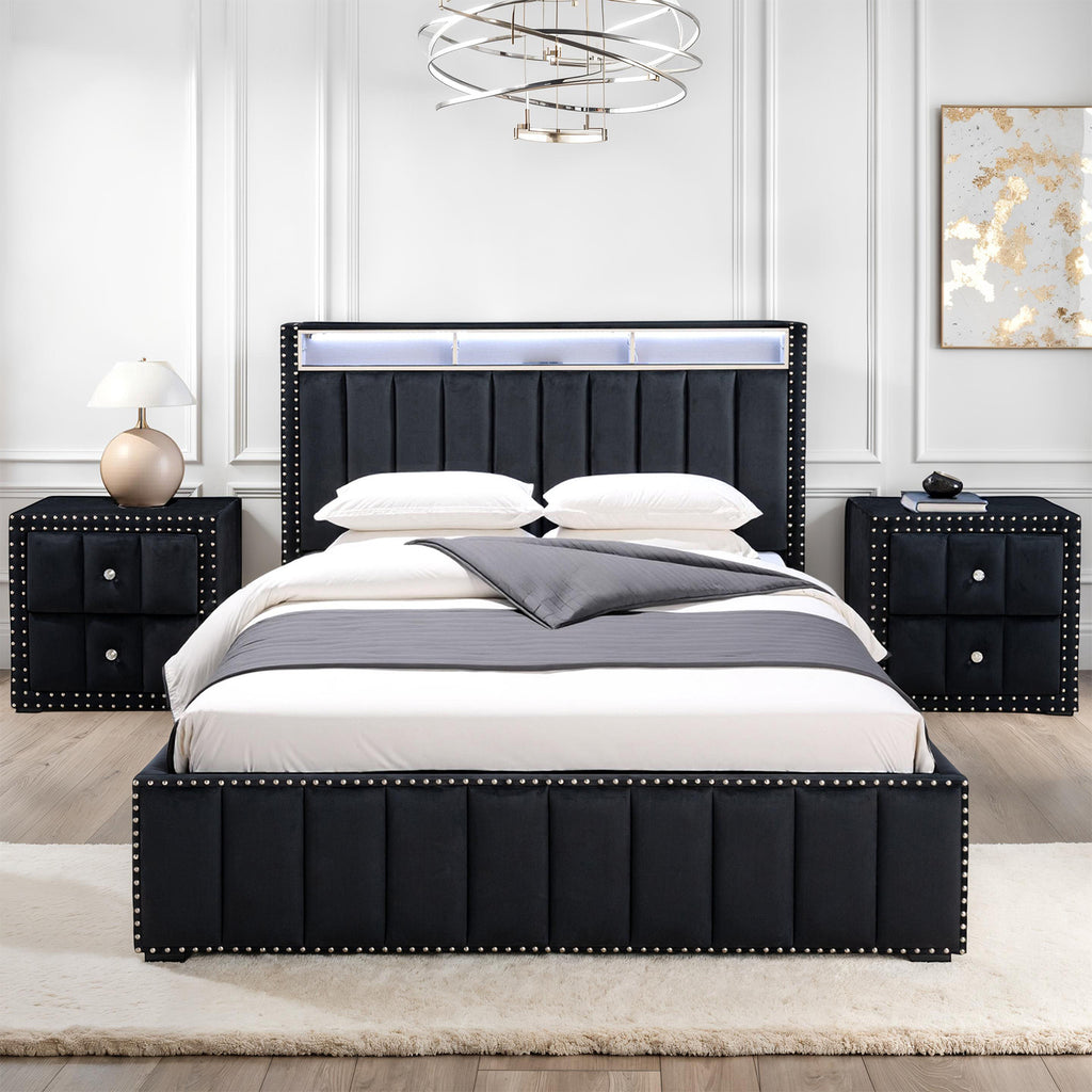 Farese - Queen Bed W/ 2 Nightstands