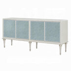 Ansaldo Console Cabinet AC02506 in Pearl White & Silver Shimmer
