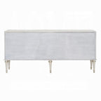 Ansaldo Console Cabinet AC02506 in Pearl White & Silver Shimmer