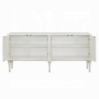 Ansaldo Console Cabinet AC02506 in Pearl White & Silver Shimmer
