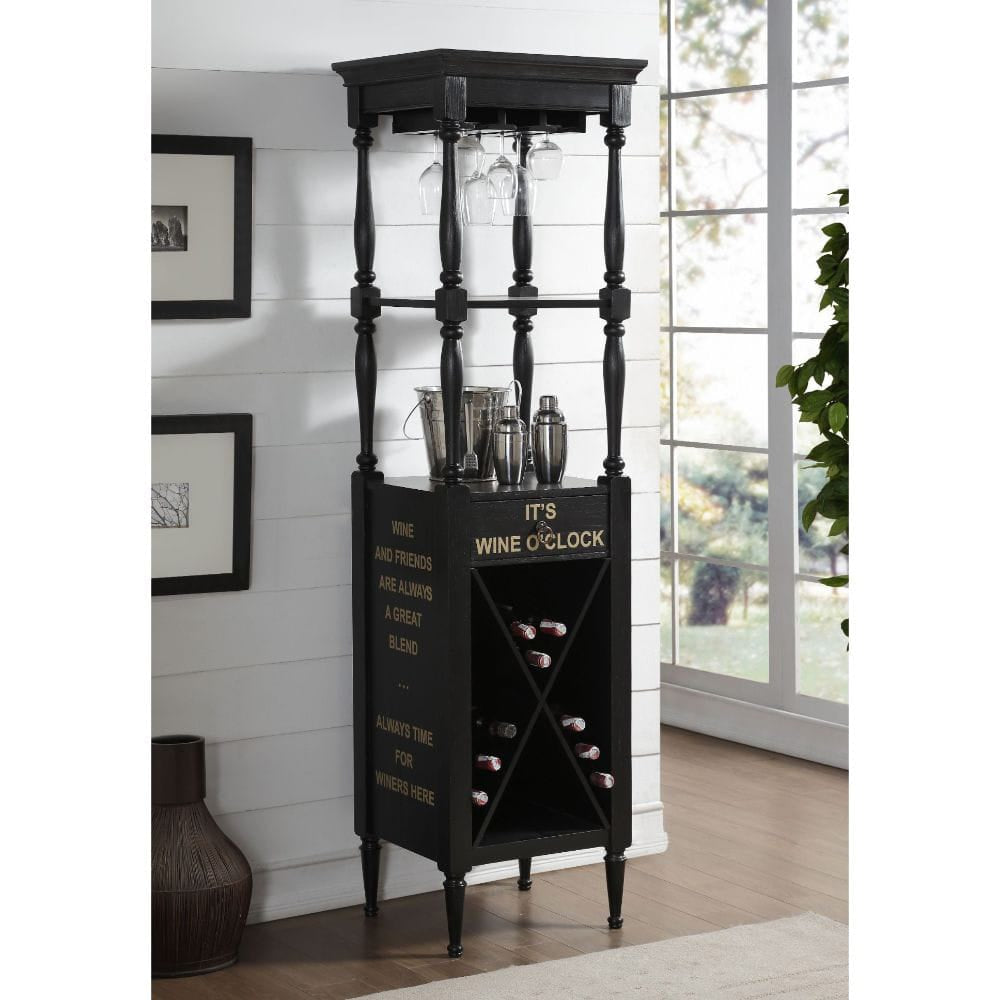 Anthony Wine Cabinet 97464 in Antique Black