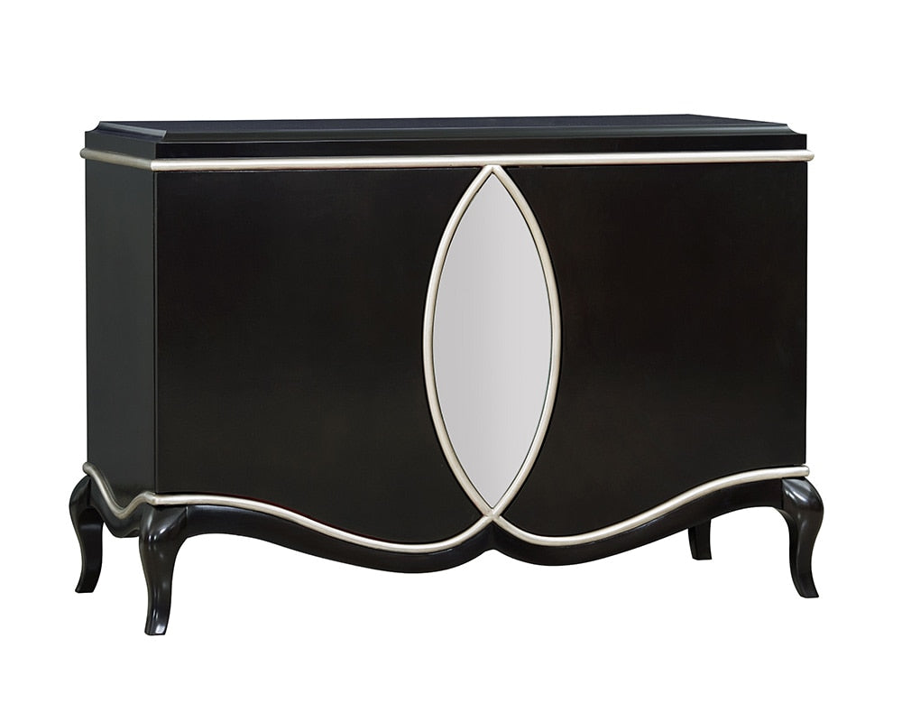 Ashor Console Cabinet AC02599 in Black Finish