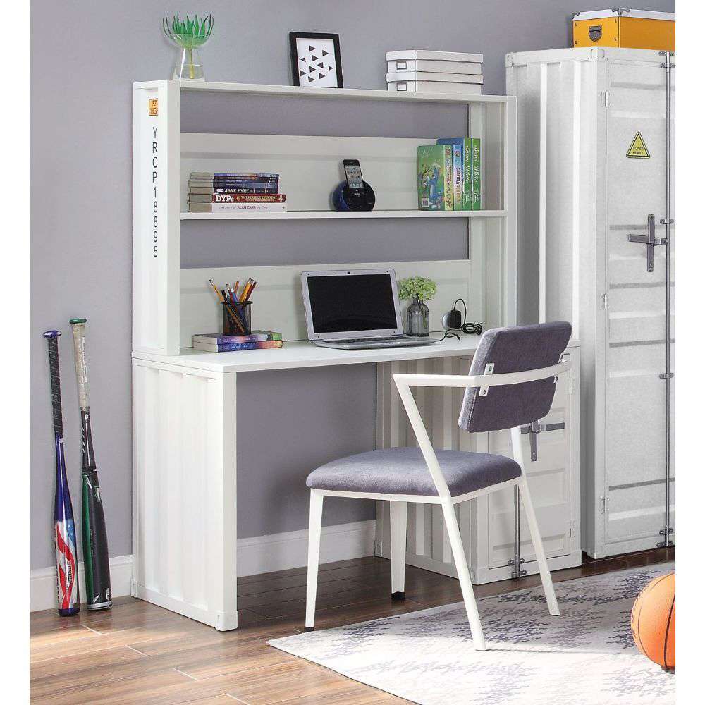 ACME Furniture Cargo Desk and Hutch in White