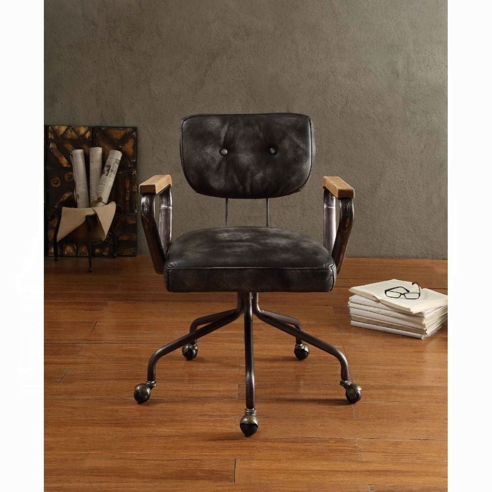 ACME Furniture Hallie Executive Office Chair in Vintage Black