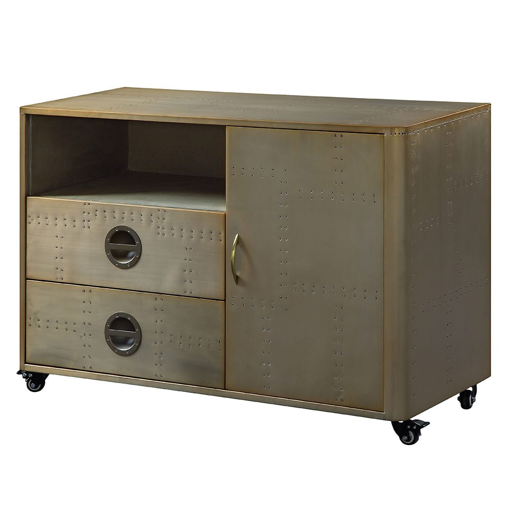 Jennavieve Cabinet 92551 in Gold Aluminum
