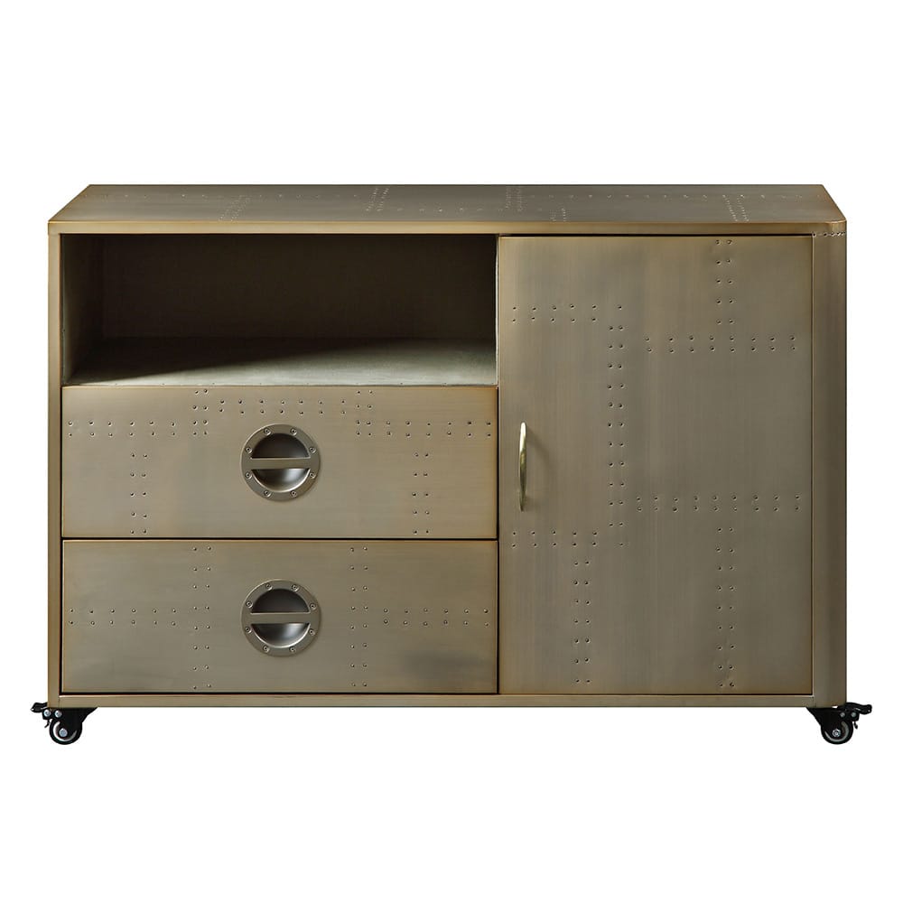 Jennavieve Cabinet 92551 in Gold Aluminum