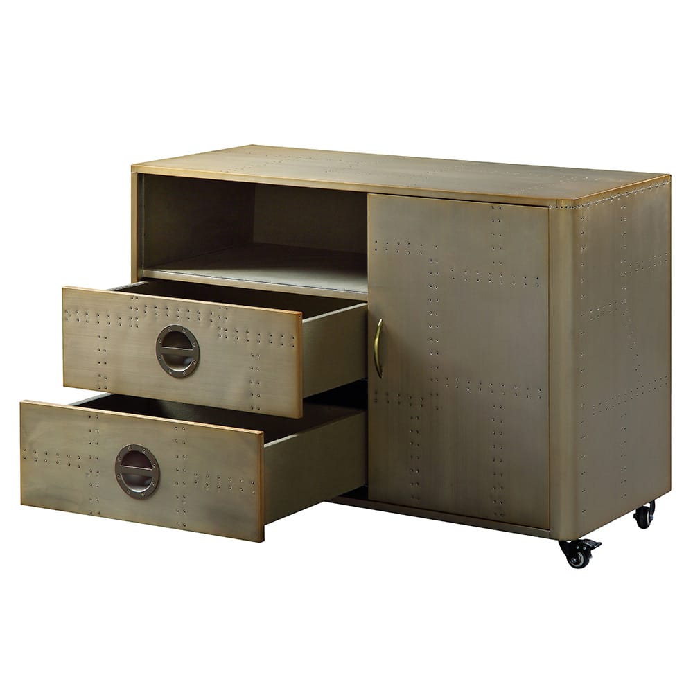 Jennavieve Cabinet 92551 in Gold Aluminum