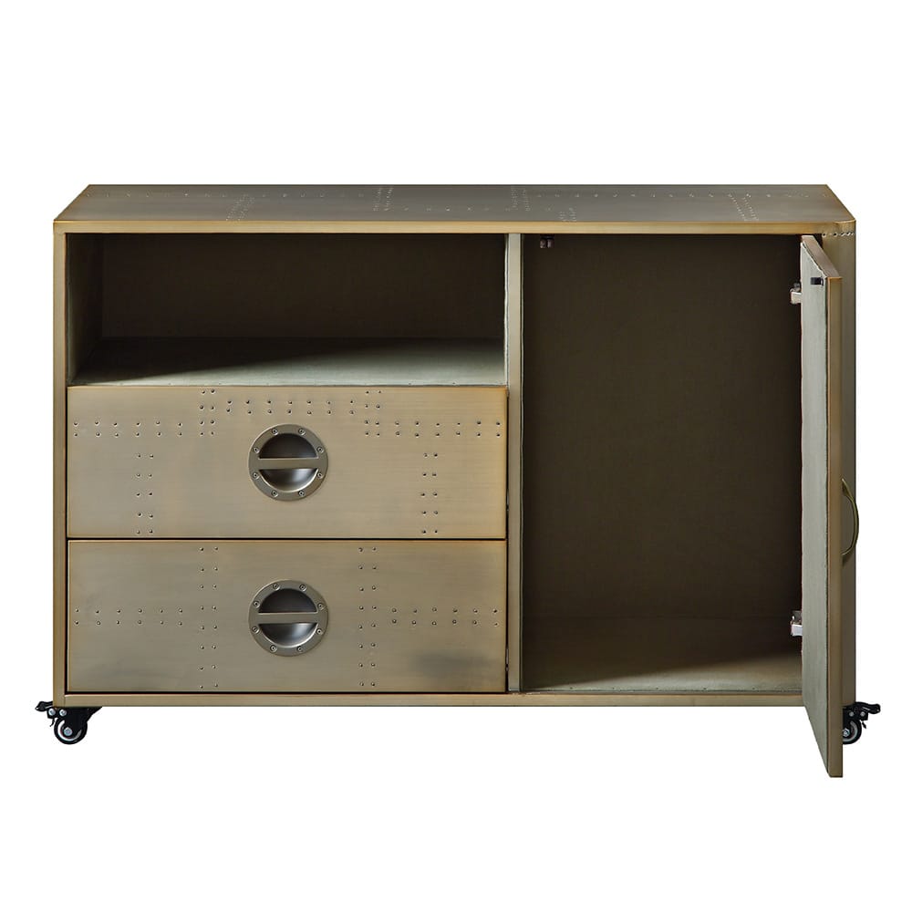 Jennavieve Cabinet 92551 in Gold Aluminum