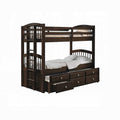Micah Twin/Twin Bunk Bed and Trundle with 3 Drawers 40000 in Espresso