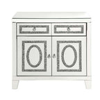 Noralie Cabinet 97952 in Mirrored & Faux Diamonds