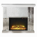 Nysa Fireplace 90204 in Mirrored & Faux Crystals