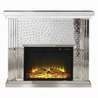 Nysa Fireplace 90204 in Mirrored & Faux Crystals