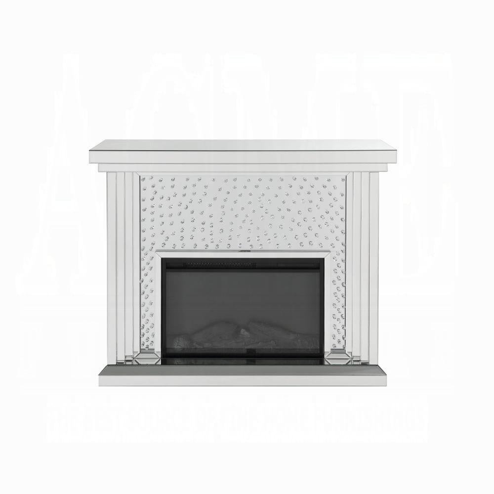 Nysa Fireplace 90204 in Mirrored & Faux Crystals