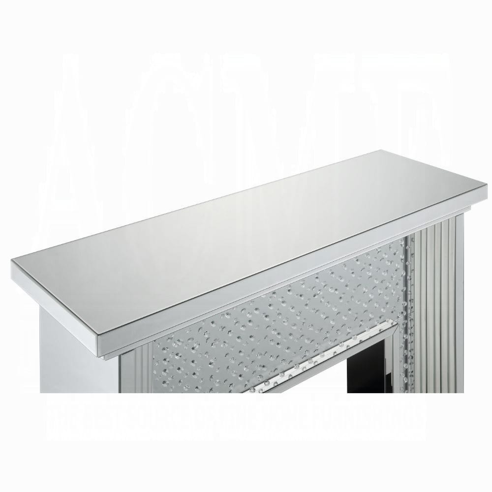Nysa Fireplace 90204 in Mirrored & Faux Crystals