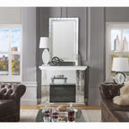 Nysa Fireplace 90204 in Mirrored & Faux Crystals