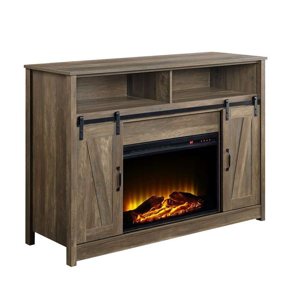 Tobias Fireplace AC00274 in Rustic Oak Finish